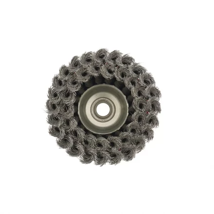 Щетка для УШМ 100 мм М14 &quot;чашка&quot; двухрядная крученая проволока 0,8 мм MTX 74687 купить в Тюмени