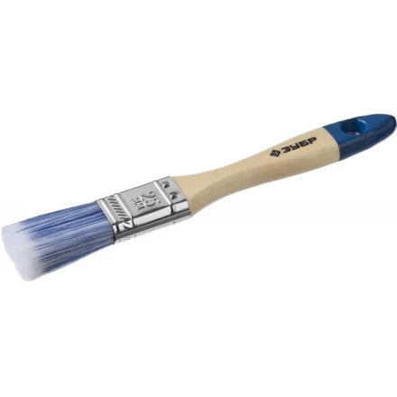 Кисть плоская  ЗУБР &quot;АКВА-МАСТЕР&quot;, искусственная щетина, деревянная ручка, 25мм 4-01007-025 купить в Тюмени