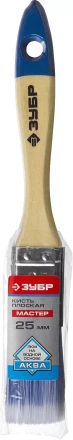 Кисть плоская  ЗУБР &quot;АКВА-МАСТЕР&quot;, искусственная щетина, деревянная ручка, 25мм 4-01007-025 купить в Тюмени