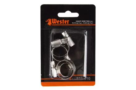 Хомут червячный WESTER 10-22 мм 4 шт. (815-010) DDV055273 купить в Тюмени