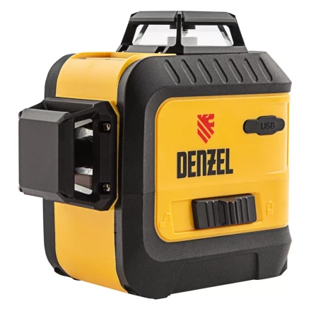 Лазерный уровень мультипризменный LX 360-3 Red, 30 м, 635 нм, аккумулятор Li 2800 мАч, резьба 5/8&quot; Denzel 35077 купить в Тюмени