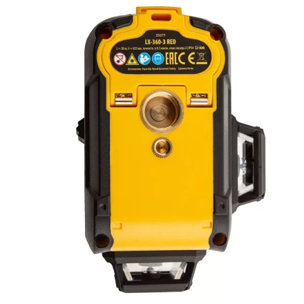 Лазерный уровень мультипризменный LX 360-3 Red, 30 м, 635 нм, аккумулятор Li 2800 мАч, резьба 5/8&quot; Denzel 35077 купить в Тюмени