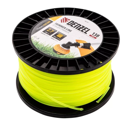 Леска для триммера квадрат Denzel, 2,7м х 138м, на DIN катушке FLEX CORD, 96293 купить в Тюмени