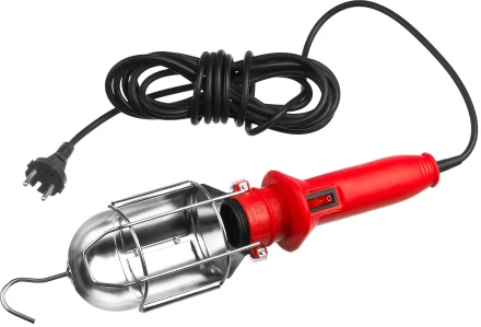 Светильник переносной с выключателем, 5м, 60 Вт/220В, ЗУБР 61802_z01 купить в Тюмени