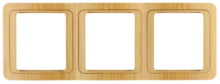 Панель СВЕТОЗАР &quot;ГАММА&quot; накладная, вертикальная, цвет ольха, 3 гнезда SV-54149-A купить в Тюмени