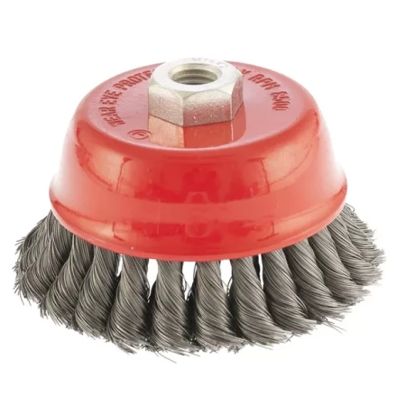 Щетка для УШМ 125 мм М14 &quot;чашка&quot; двухрядная крученая проволока 0,8 мм MTX 74688 купить в Тюмени