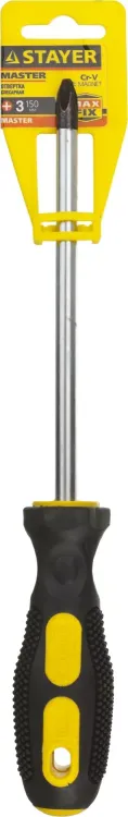 Отвертка STAYER "MASTER", двухкомпонентная рукоятка, магнитный наконечник, PH3x150мм 2510-3-15_z01 купить в Тюмени