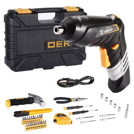 Отвертка аккумуляторная DEKO DKS4FU-Li в кейсе+ набор инструментов 36 предметов, 063-4152 купить в Тюмени