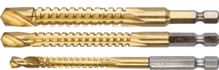 ЗУБР &quot;ЭКСПЕРТ&quot;. Набор сверл фрезеровальных по дереву и тонкому листовому металлу, шестигранный хвостовик 1/4&quot;, 6,8,10мм, 3 пред 29966-H3 купить в Тюмени