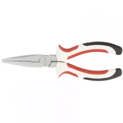 Длинногубцы White Nickel 180 мм прямые никелированные трехкомпонентные рукоятки MATRIX 17189