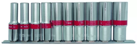 Набор удлиненных торцевых головок 3/8&quot;, 6-ти гр., CrV, 10шт., 8-19мм Matrix 13591 купить в Тюмени