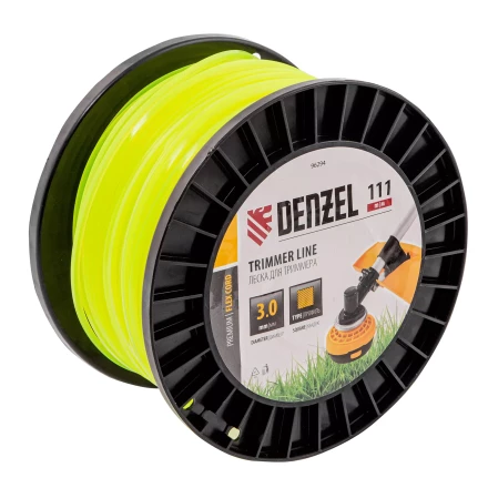 Леска для триммера квадрат Denzel, 3,0мм х 111м, на DIN катушке FLEX CORD, 96294 купить в Тюмени