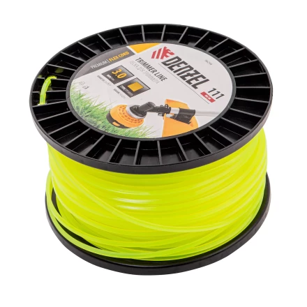 Леска для триммера квадрат Denzel, 3,0мм х 111м, на DIN катушке FLEX CORD, 96294 купить в Тюмени