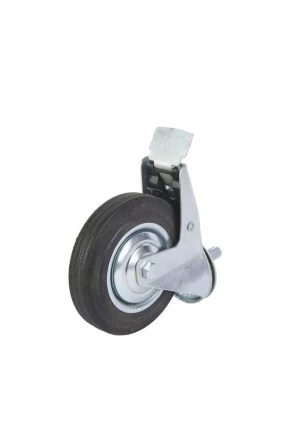 Колесо поворотное SCtB 63 160 мм резина с болтом и тормозом (F) 1027180 купить в Тюмени