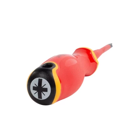 Набор диэлектрических отверток КВТ VDE НИО-2210к сталь S2, профиль SL, PH, PZ/FL и ключи для электрошкафов, 10 предметов (103017) купить в Тюмени