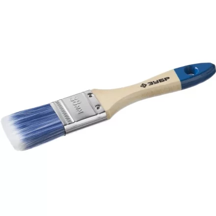 Кисть плоская  ЗУБР &quot;АКВА-МАСТЕР&quot;, искусственная щетина, деревянная ручка, 38мм 4-01007-038 купить в Тюмени