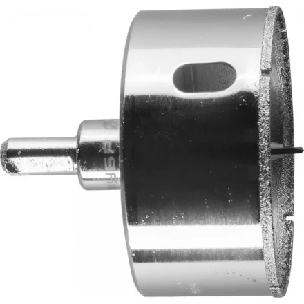 Коронка ЗУБР алмазная в сборе по кафелю, керамике с центрирующим сверлом и имбусовым ключом, зерно 60, 73мм 29850-73 купить в Тюмени