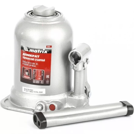 Домкрат бутылочный телескопический MATRIX 10 т подъем 180-450 мм 50751 купить в Тюмени