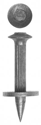 Дюбель гвоздевой, оцинкованный с насаженной шайбой в п/э пакете, 3,7x40мм, 15шт 3063-37-40 купить в Тюмени