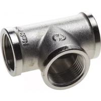 Тройник GENERAL FITTINGS никелированная латунь, г/г/г, 1/2" 51052-1/2