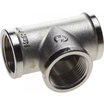 Тройник GENERAL FITTINGS никелированная латунь, г/г/г, 1/2&quot; 51052-1/2 купить в Тюмени