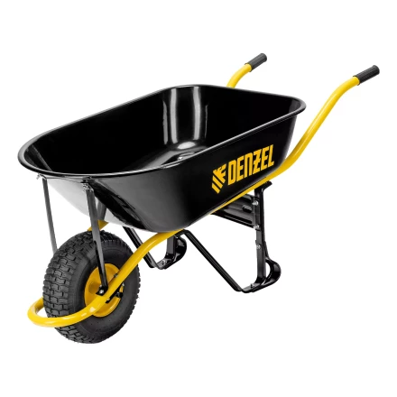 Тачка строительная Denzel 689965, усиленная, объем 130 л, 230 кг, колесо 15х6.00-6 купить в Тюмени