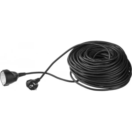 Удлинитель ЗУБР электрический, ПВС 3х1кв мм, черный, 1 гнездо, макс мощн 2200Вт, 30м 55013-30 купить в Тюмени