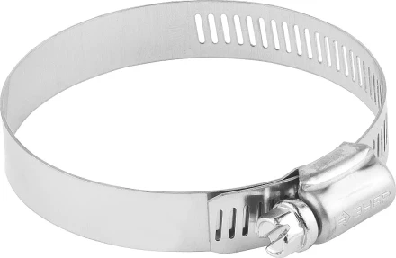 Хомуты ЗУБР &quot;ЭКСПЕРТ&quot;, нерж. сталь, просечная лента 12 мм, 65-89 мм, 2 шт 37815-065-89-2 купить в Тюмени