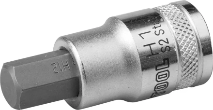 Торцовая бита-головка KRAFTOOL &quot;INDUSTRIE QUALITAT&quot;, материал S2, HEX, сатинированная, 1/2&quot;, H12 27908-12_z01 купить в Тюмени