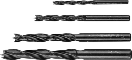 ЗУБР. Набор сверл по дереву, 4шт, 4-6-8-10 мм 29421-H4 купить в Тюмени