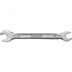 Ключ ЗУБР &quot;МАСТЕР&quot; гаечный рожковый, Cr-V сталь, хромированный, 10х12мм 27010-10-12