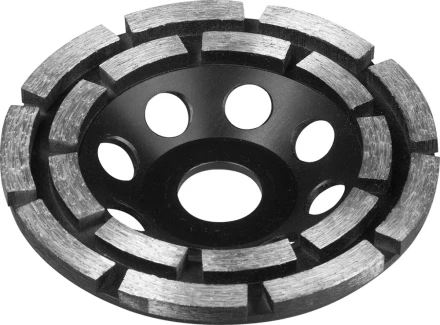 Чашка ЗУБР алмазная сегментная двухрядная, высота 22,2мм, 125мм 33372-125 купить в Тюмени