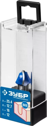 ЗУБР 25.4 x 16 мм, радиус 9.5 мм, фреза пазовая галтельная, Профессионал (28751-25.4-16) купить в Тюмени