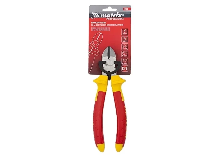 Бокорезы  Insulated 180мм двухкомпонентные рукоятки MATRIX PROFESSIONAL 17508 купить в Тюмени