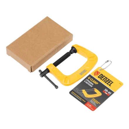 Струбцина G-образная Denzel, усиленная, 50 мм, 20641 купить в Тюмени