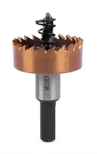 HSS-TiN коронка MESSER 35мм с центр. сверлом и толкающей пружиной для лист. материала до 2 мм ц/х