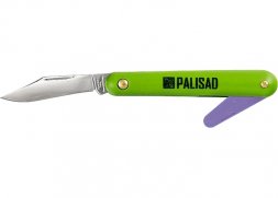 Нож садовый 150 мм складной окулировочный пластиковая рукоятка пластиковый расщепитель PALISAD