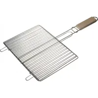 Решетка-гриль GRINDA "BARBECUE", плоская, нержавеющая сталь, 300х225мм 424733