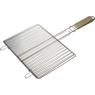 Решетка-гриль GRINDA "BARBECUE", плоская, нержавеющая сталь, 300х225мм 424733