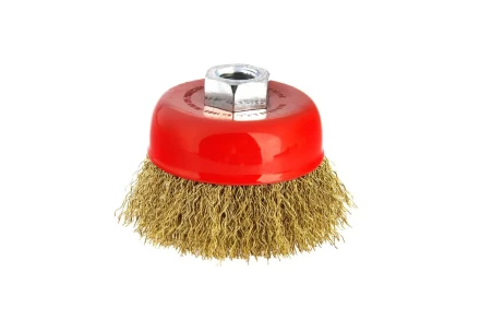 Кордщетка HAMMER чаша 65мм для УШМ гофрированная латунированная сталь (207-101) купить в Тюмени