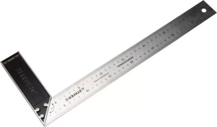 Угольник STAYER &quot;PROFI&quot; столярный, гравированная шкала, нержавеющее полотно 37мм, 400мм 3431-40_z01 купить в Тюмени