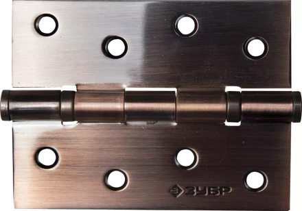 Петля универсальная ЗУБР "ЭКСПЕРТ", 2 подшипника, цвет ст. медь (AC), с крепежом, 100х75х2,5мм, 2 шт 37601-100-6 купить в Тюмени