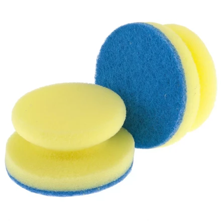 Губки для посуды c тефлоновым покрытием круглые d 95х50 мм 2 шт в картоне ТМ Elfe 92361 купить в Тюмени