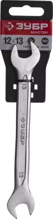 Ключ ЗУБР &quot;МАСТЕР&quot; гаечный рожковый, Cr-V сталь, хромированный, 12х13мм 27010-12-13 купить в Тюмени