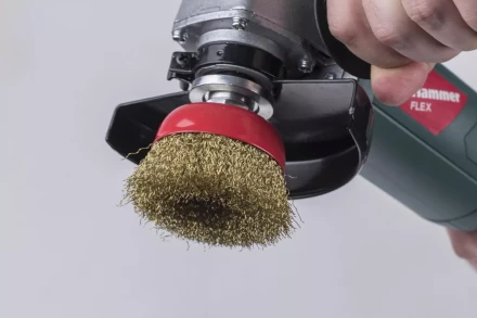 Кордщетка HAMMER чаша 75мм для УШМ гофрированная латунированная сталь (207-102) купить в Тюмени