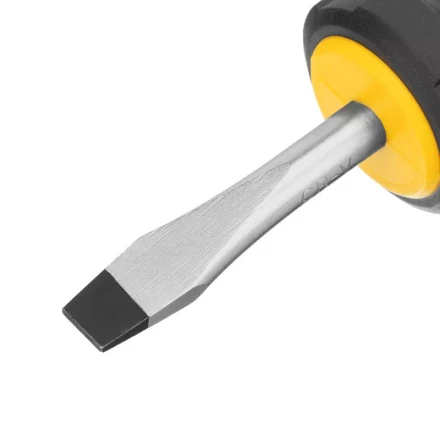 Отвертка SL6x38 мм, CrV, трехкомпонентная рукоятка Denzel 12201 купить в Тюмени