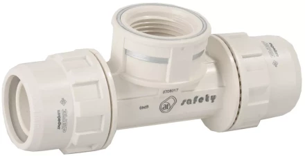 Тройник ЗУБР &quot;ШиреФит&quot; переходной &quot;штуцер с гайкой - внутренняя резьба - штуцер с гайкой&quot;, 20мм-1/2&quot;-20мм 51502-20-1/2-20 купить в Тюмени