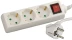 Удлинитель СВЕТОЗАР электрический с заземлением, выключателем, евро, с защитными шторками, 3 гнезда, 3м SV-55035-3 купить в Тюмени