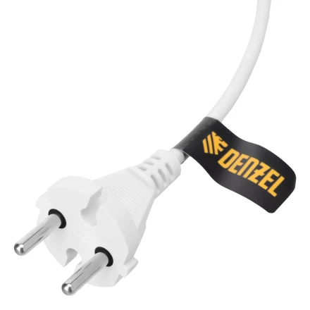 Шнур сетевой Denzel Energy Series, ПВС, 1,5 м, 2 x 1 мм, с неразборной вилкой, белый, 3 м, 37660 купить в Тюмени