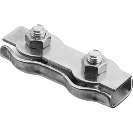 Зажим троса ЗУБР &quot;МАСТЕР&quot; двойной, оцинкованный, 5мм, 35 шт 4-304445-05 купить в Тюмени